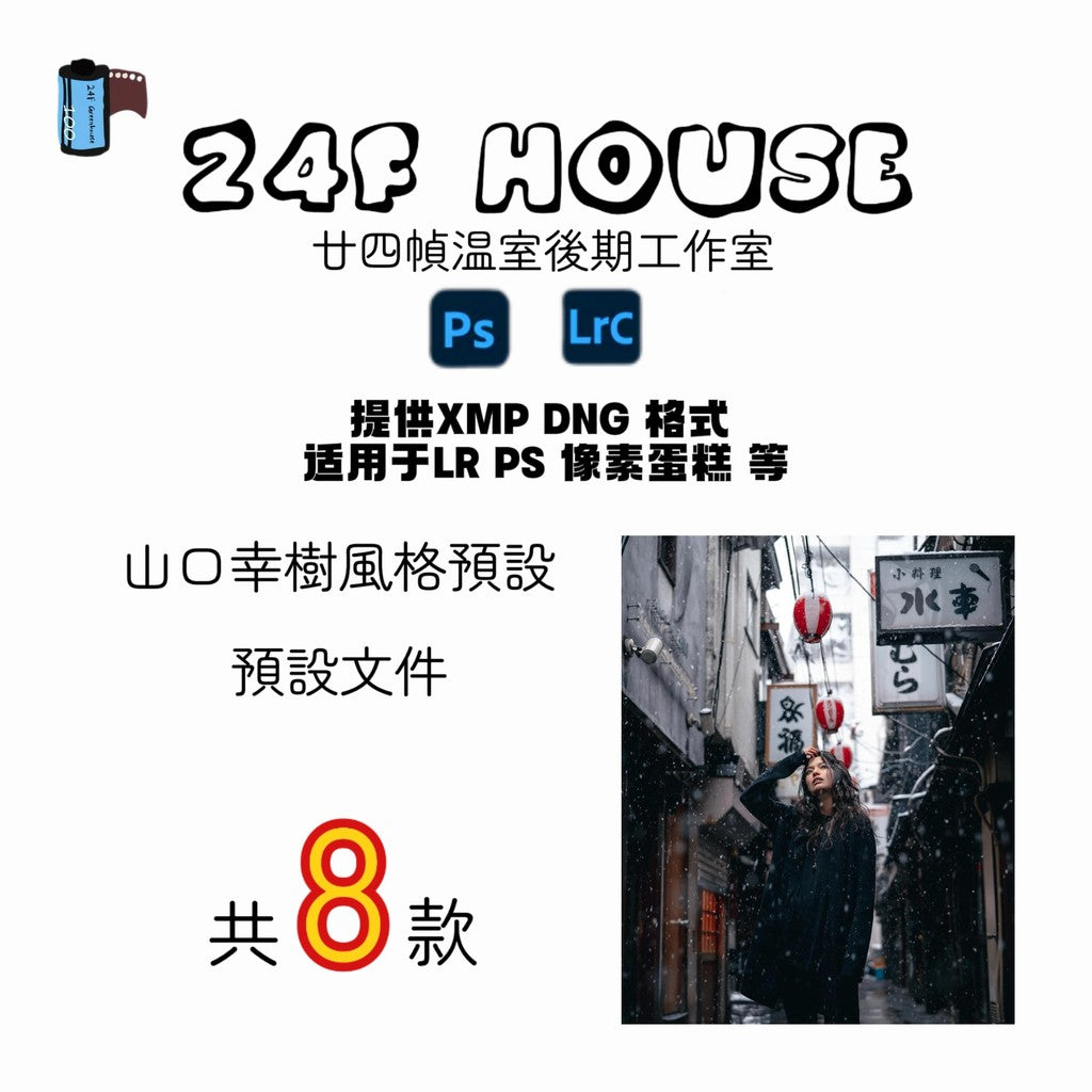 📸 Simulate Yamaguchi Koju Vintage Street – Lightroom Preset (8 Sets, Mobile, PS, Pixelcake)
