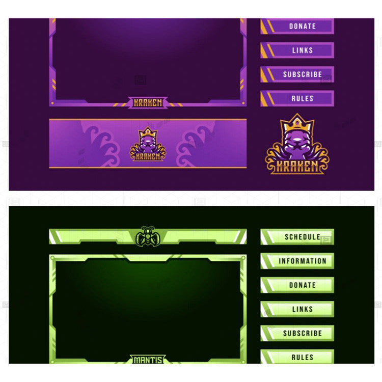 ⚔️ League of Legends / MLBB Streamer Game Overlay – Cyber UI Design [MICHIGO STUDIO]