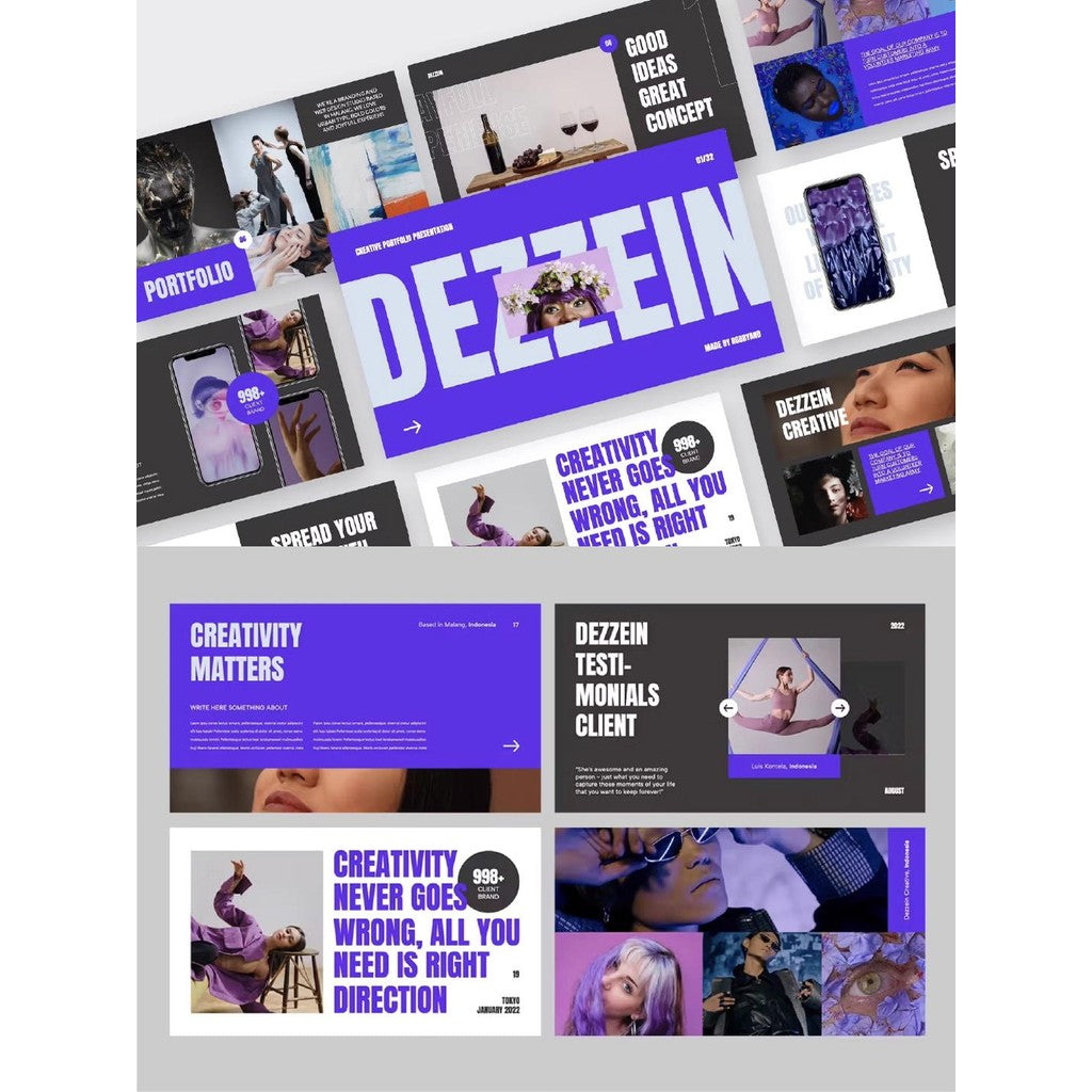 POWERPOINT TEMPLATE 305 | 🖌️ Fashion Creative Brand Planning Marketing Project Plan Summary Presentation PPT