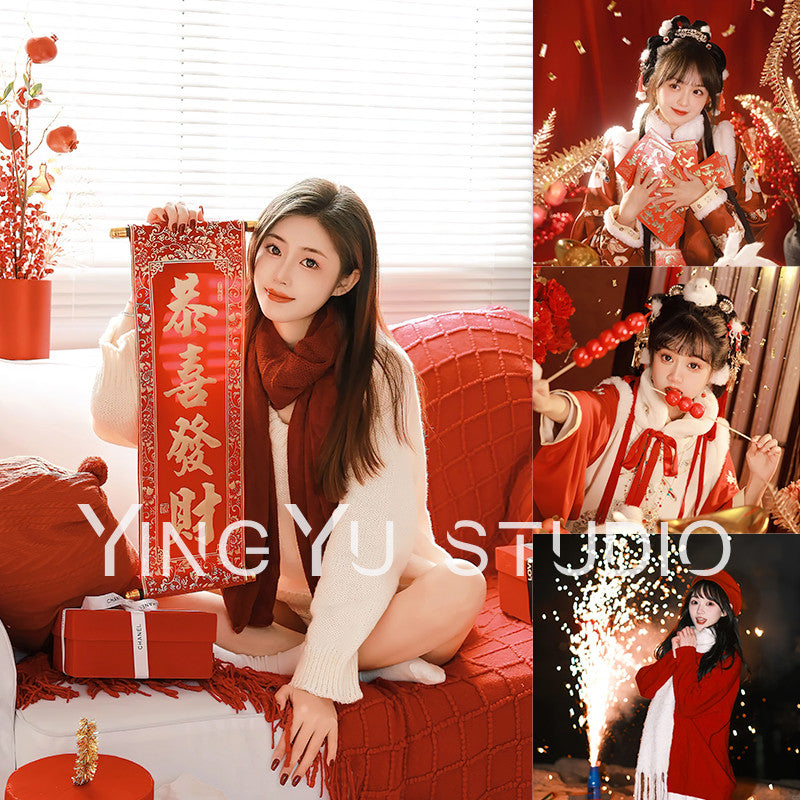 📸 New Year Red Folk - Lightroom Preset (Mobile, Spring Festival, Hanfu, PR, Capcut, FCPX)