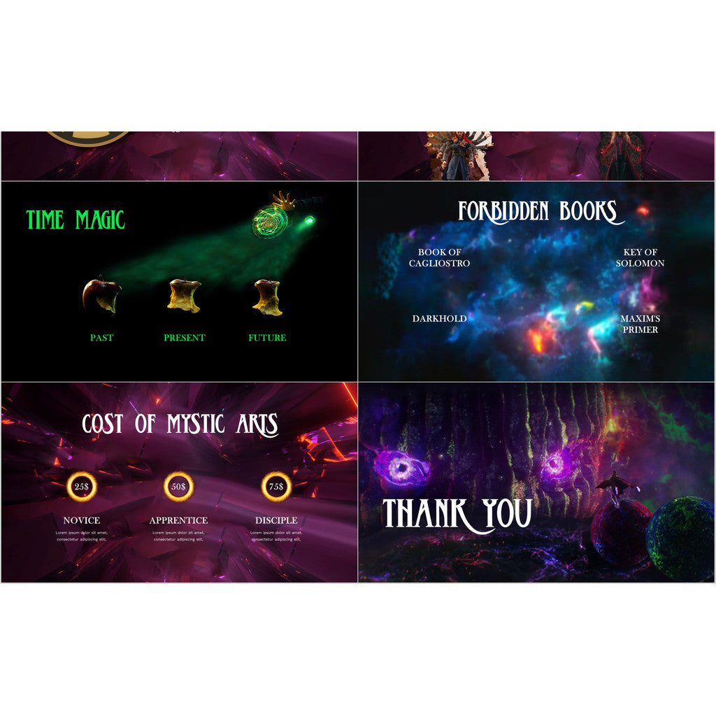 POWERPOINT TEMPLATE 315 | 🧙‍♂️ Doctor Strange Movie Introduction Review Recommendation English PPT