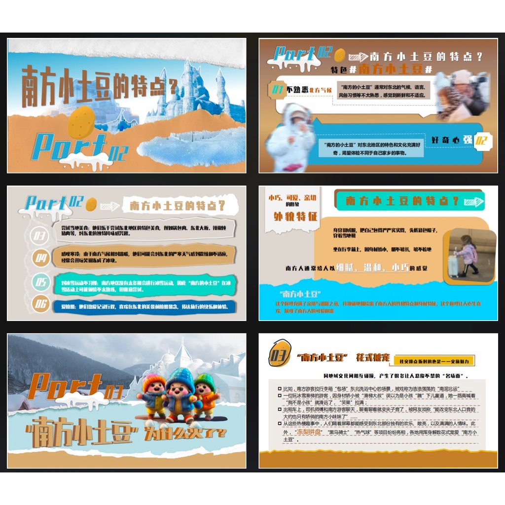 POWERPOINT TEMPLATE 10 | 🥔 Trendy Collage Hot Topic Winter Theme Funny PPT Template [ MICHIGO STUDIO ]