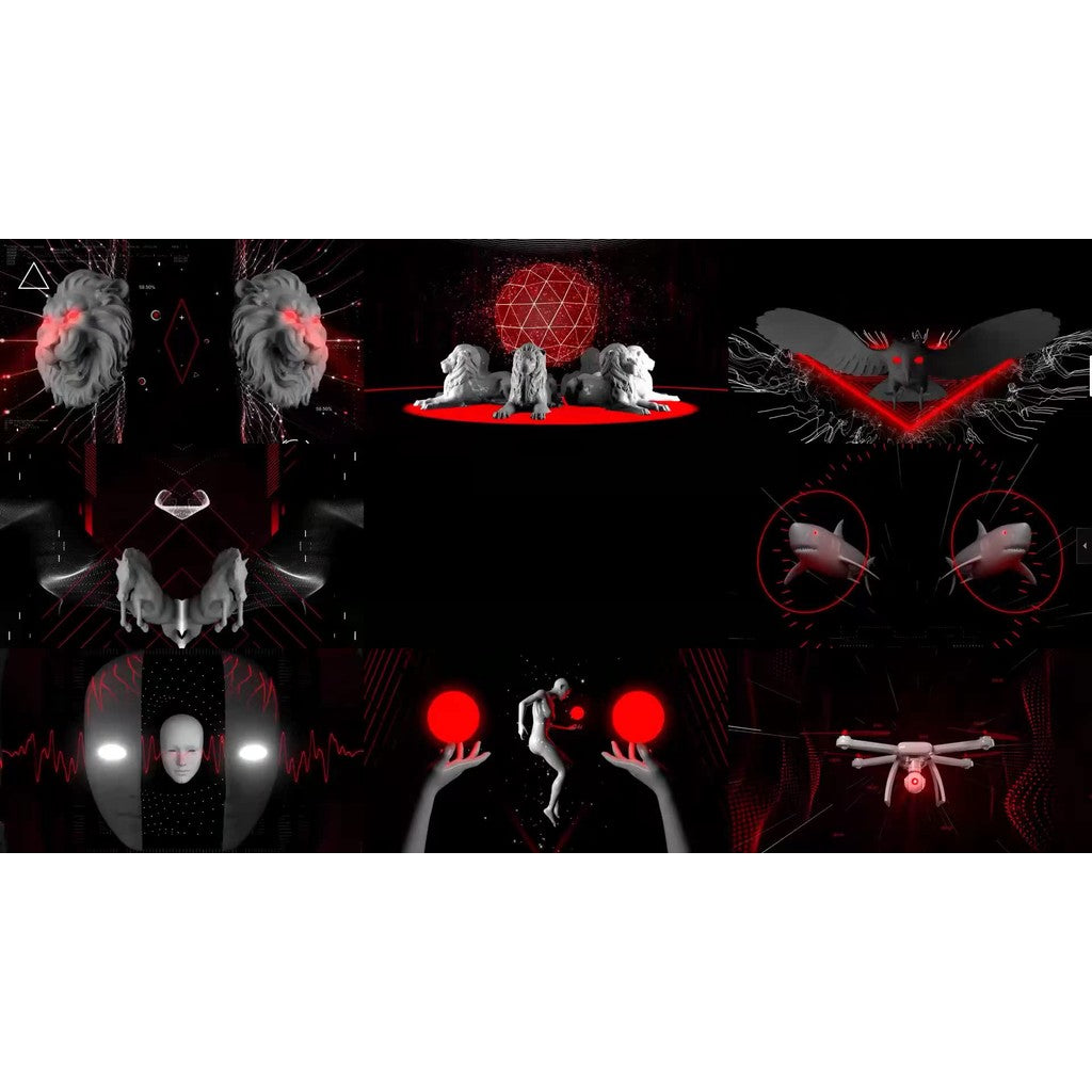 🎥 VJ LOOP | Red & White Abstract Rhythm LED Visuals for Club ❤️⚪📈 [ MICHIGO STUDIO ]