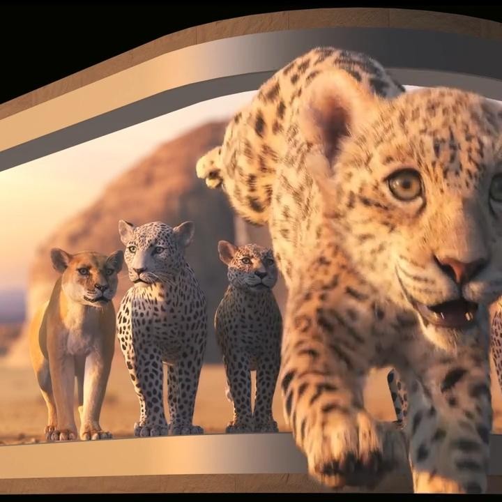 🎥 VJ LOOP | Naked-Eye 3D Leopard LED Screen Visual for Club/Outdoor Show 🐆🎬 [MICHIGO STUDIO]