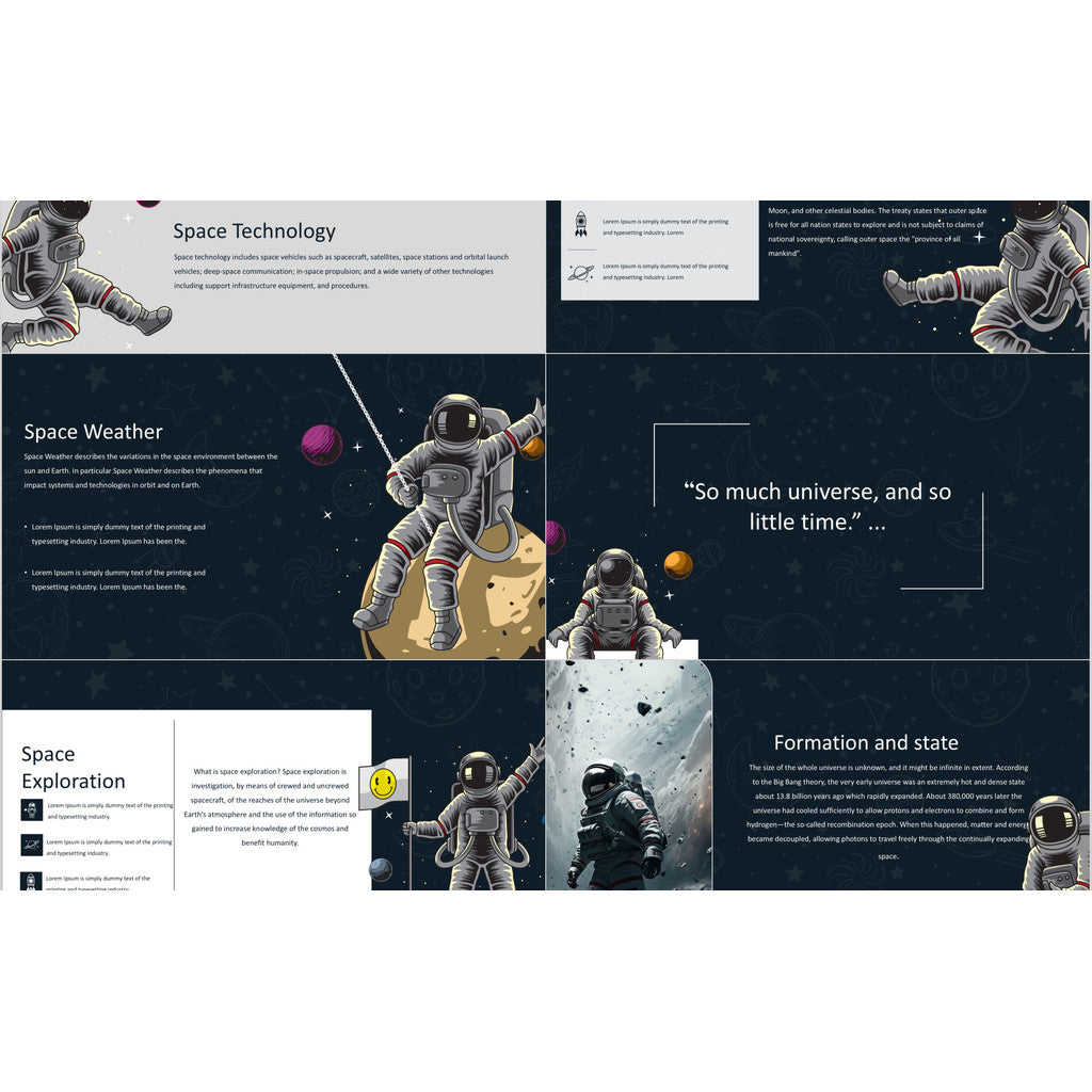 POWERPOINT 231 | 🚀 Space & Universe English Presentation Astronaut Intro Student Sharing