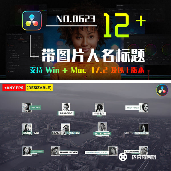 📷 Lower Thirds Photo | 12 Name Tags with Images Layout Templates [MICHIGO STUDIO]