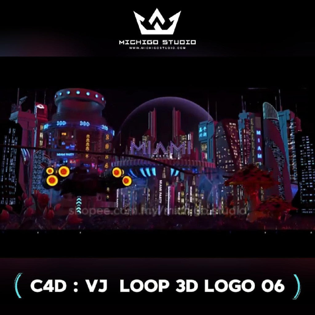 🌀 VJ 3D LOOP LOGO  | Custom C4D + Octane for DJ, Club & KTV [06]