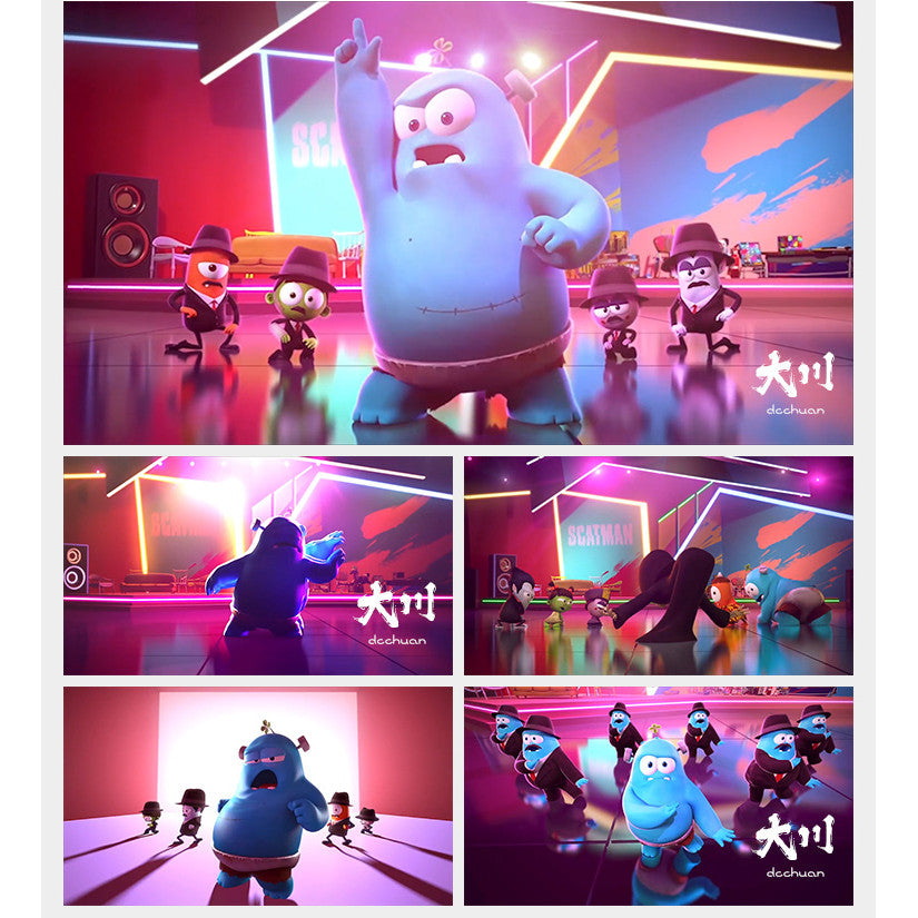 🎥 VJ LOOP | Cartoon Band Dance Animation Bar Stage LED Visuals 🎸🎤 [ MICHIGO STUDIO ]