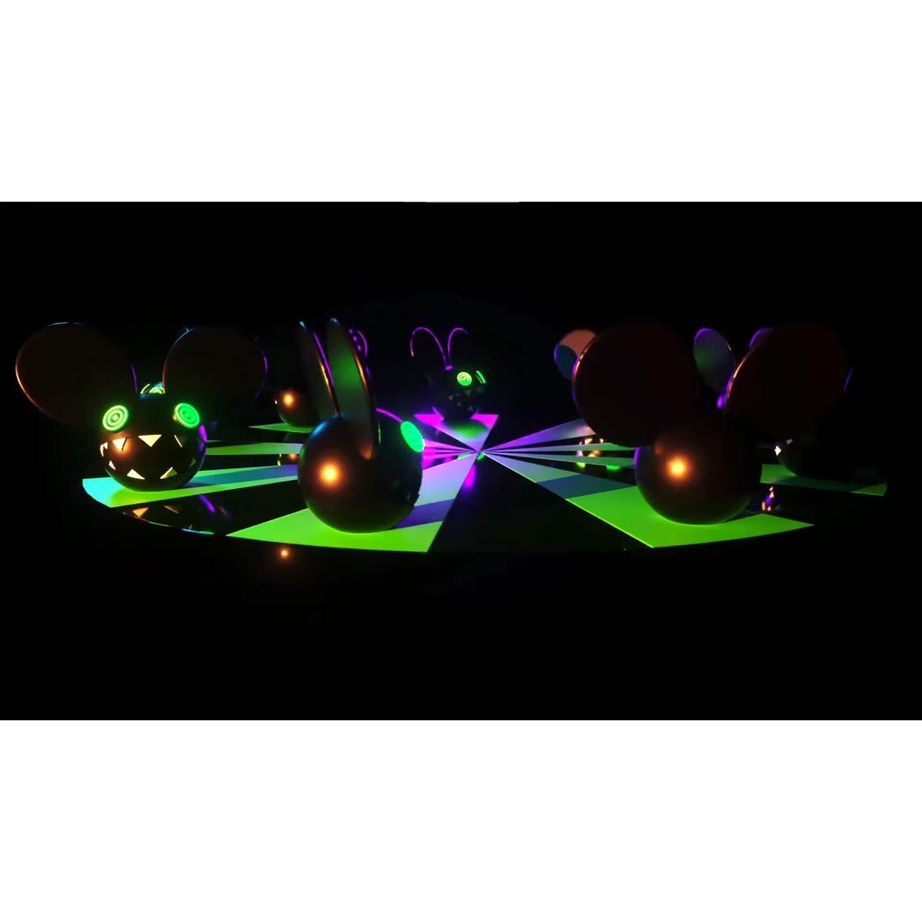 VJ LOOP | 🐭 Cartoon Bounce Mouse Head – Abstract LED Rhythm Visuals 🎵🎥 [MICHIGO STUDIO]