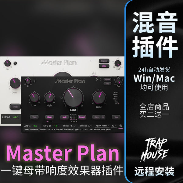 🎚 Master Plan | Mastering, Loudness, Saturation & Compression One-Click Mixing Plugin [MICHIGO STUDIO]