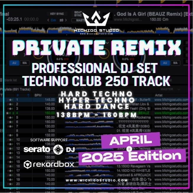 April 2025 Techno DJ Pack ⚙️ Pro Club Tracks [MICHIGO STUDIO]