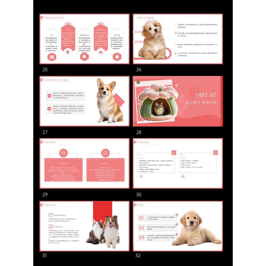 POWERPOINT TEMPLATE 37 | 🐾 Student Pet Shop Business Plan Brand Research Class Report PPT Template [ MICHIGO STUDIO ]