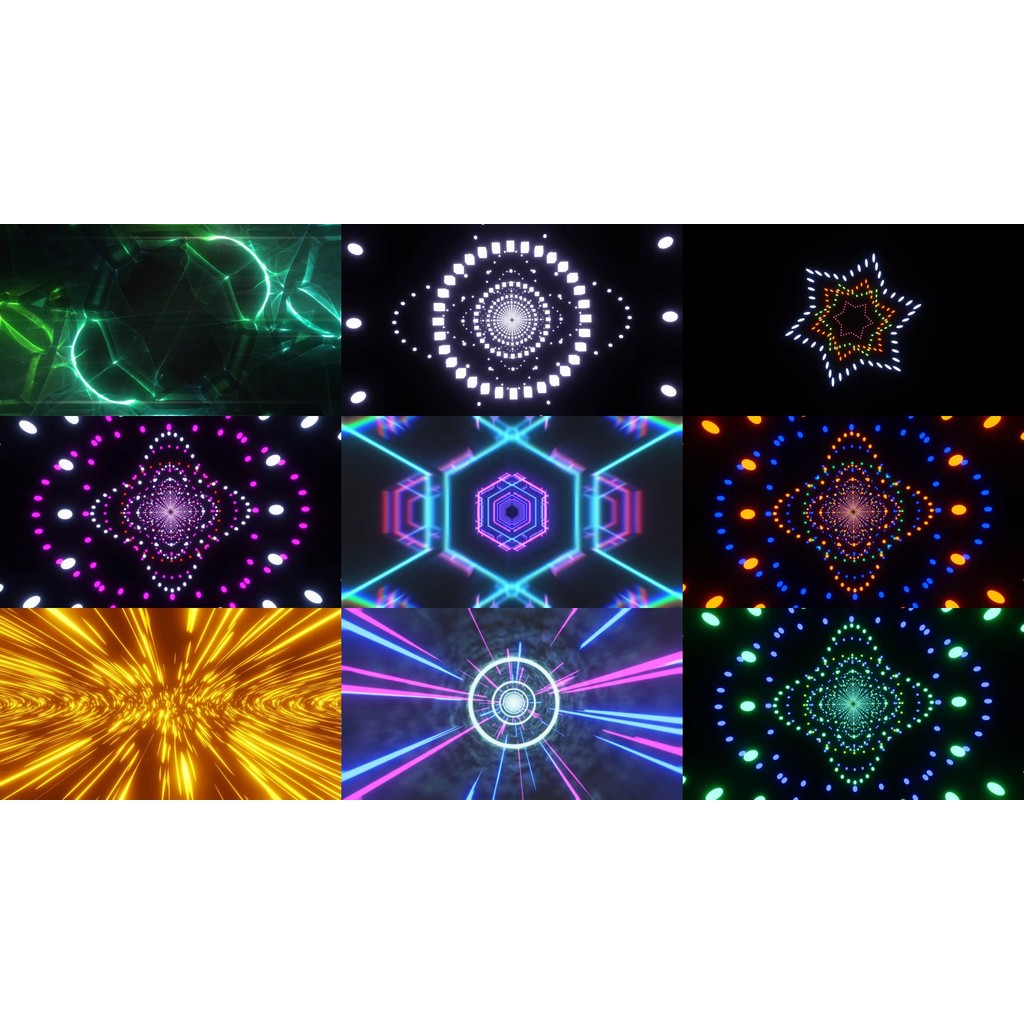 🎥 VJ LOOP | Abstract Space Tunnel Rhythm Line LED Visuals for Bar 📡📈🌌 [ MICHIGO STUDIO ]