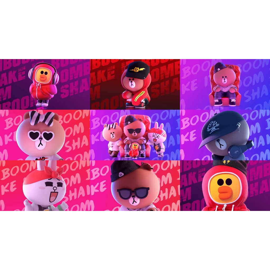 VJ LOOP | 🐻 Cartoon Brown Bear & Friends Rap Animation – LED VJ Visuals 🎶🐻‍❄️ [MICHIGO STUDIO]