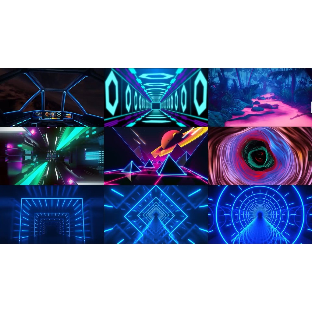 🎥 VJ LOOP | 🎢 3D Roller Coaster Tunnel Ride Animation for KTV LED Visual 🎠 [ MICHIGO STUDIO ]