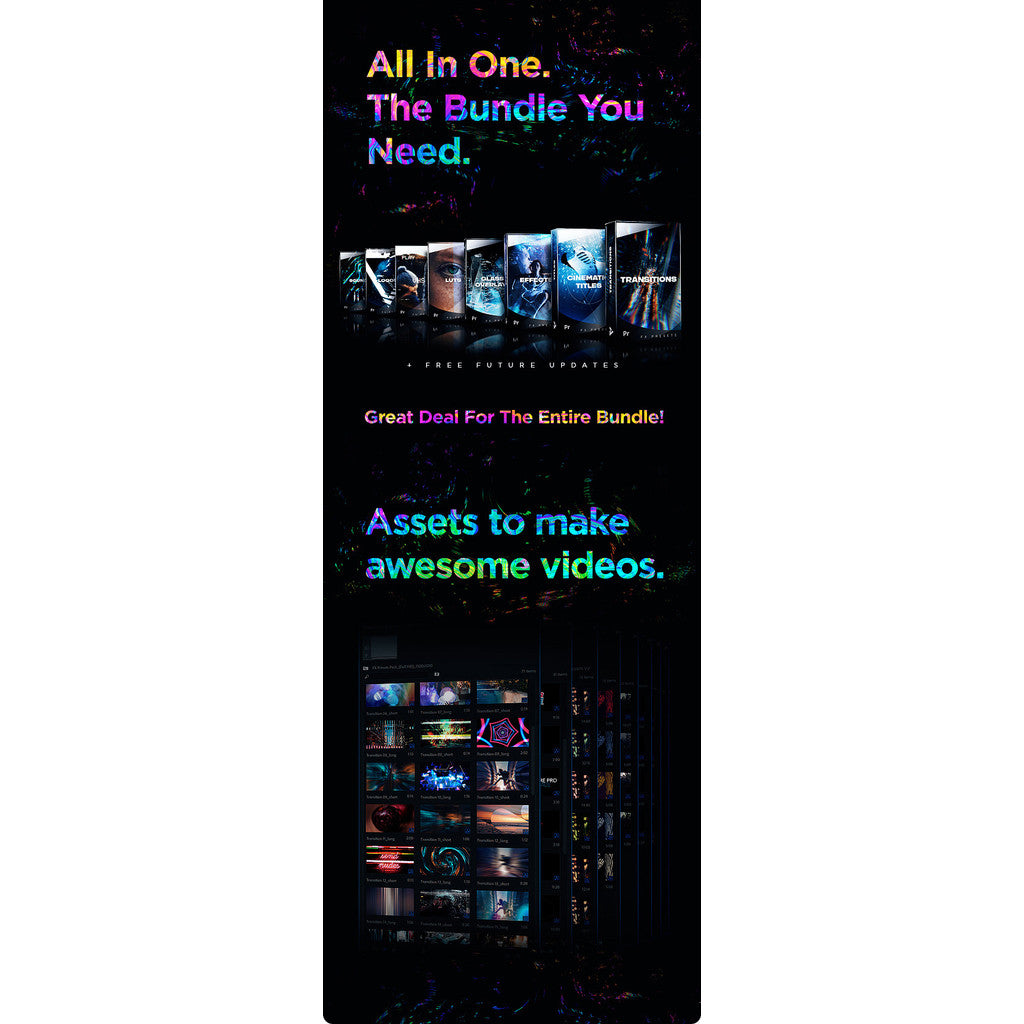 🎬 PR TEMPLATE | Video Transitions 🔄 FX ✨ Color Grading 🎨 Titles & Backgrounds 📦 v.12 [ MICHIGO STUDIO ]