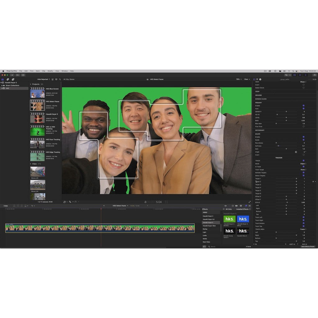 FCPX | 🟩 Hawaiki Keyer 5 – Professional Green Screen & Blue Screen Keying Plugin  Smart Object Tracking [MICHIGO STUDIO]
