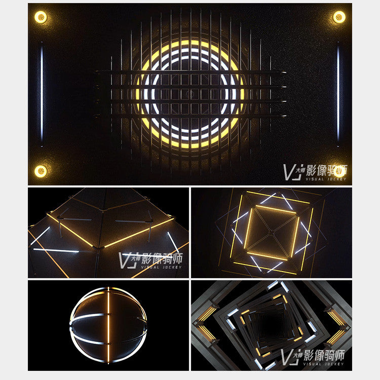 🎥 VJ LOOP | Cool 3D Neon Light Stripes for Indoor Club LED Stage Background 4K ⚡🎇 [MICHIGO STUDIO]