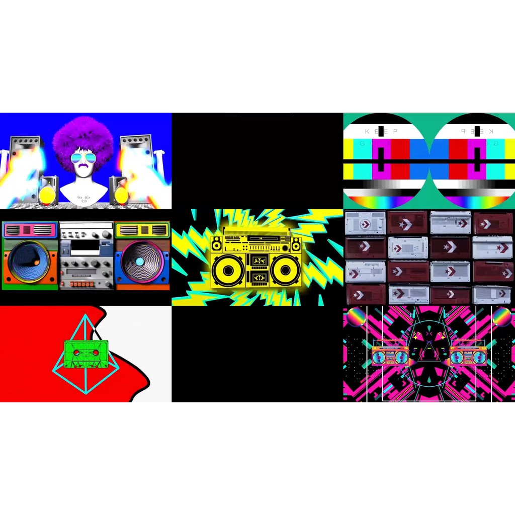 VJ LOOP | 🎤 Cartoon Hip-Hop Bounce Rap Visuals – LED Background for Club VJ 🎶🧢 [MICHIGO STUDIO]