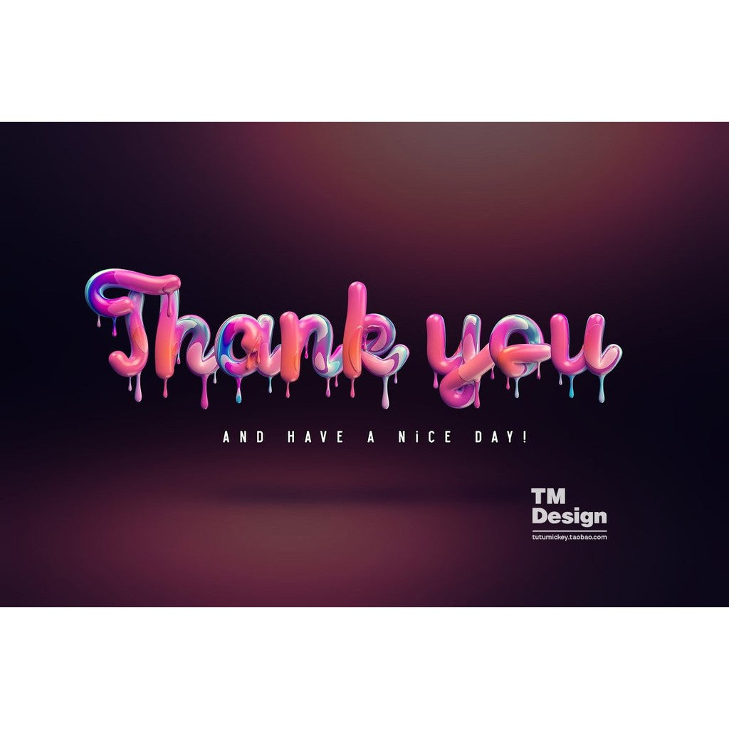 🎨 PSD TEMPLATE | Colorful Melted Cream 3D Effect Font PSD Layer Style Design Material [MICHIGO STUDIO]