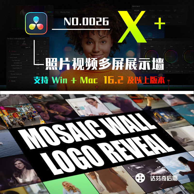 🖼️ Mosaic Wall Logo Reveal | 60+ Multi-Screen Photo & Video Templates [MICHIGO STUDIO]