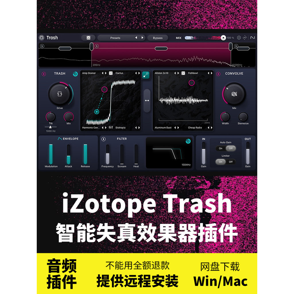 🎛️ iZotope Trash | Intelligent Multiband Distortion FX Plugin for Mixing & Sound Design Win/Mac [MICHIGO STUDIO]
