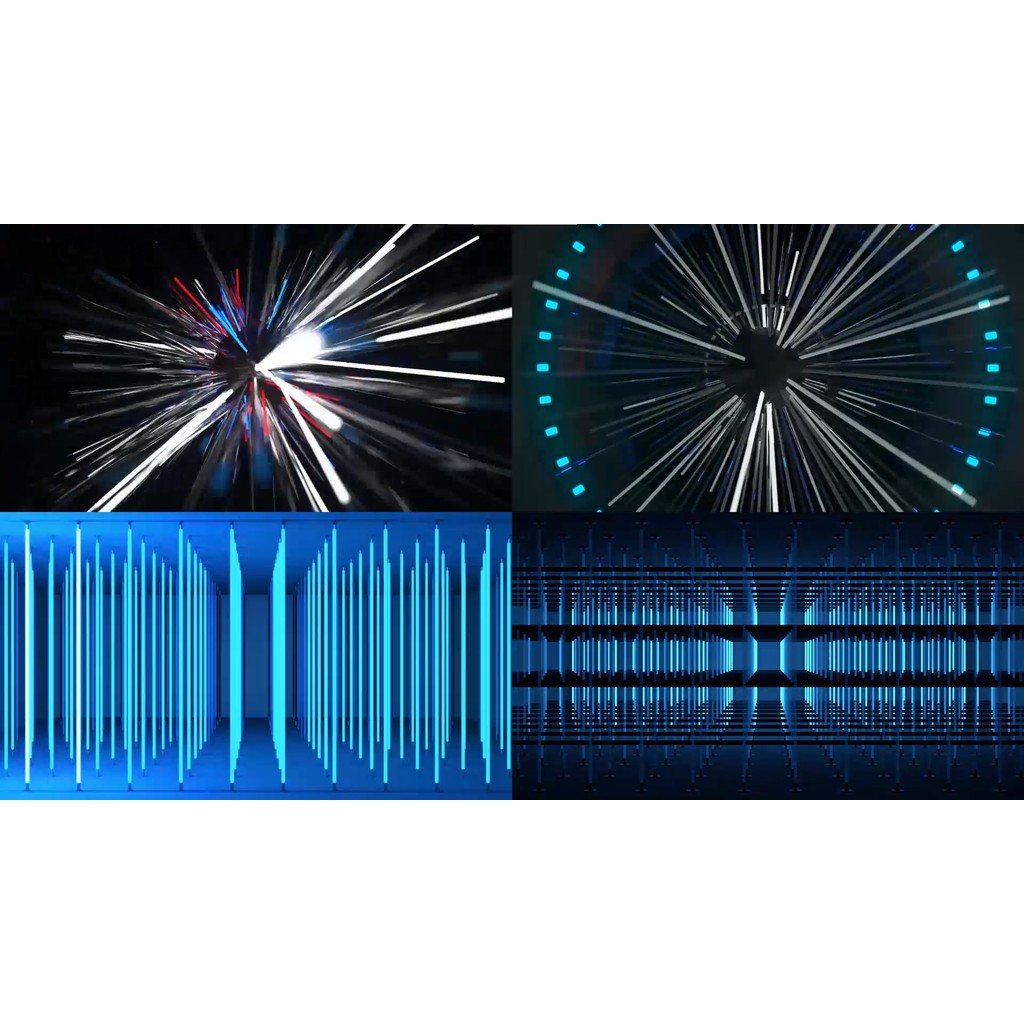 VJ LOOP | 🔴🔵 Neon Red & Blue Tube Flash Visuals – Abstract LED Background Loops 💡⚡ [MICHIGO STUDIO]