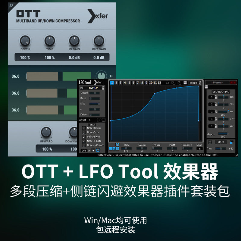 🎚 OTT & LFO Tool Bundle | Multiband Compression, Sidechain & Mixing Effects Pack [MICHIGO STUDIO]