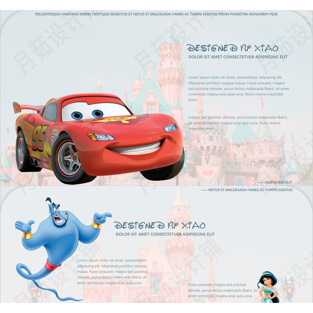 POWERPOINT TEMPLATE 144 | 🏰 Disney Disneyland Animation Cute Editable PPT Cartoon Student Presentation