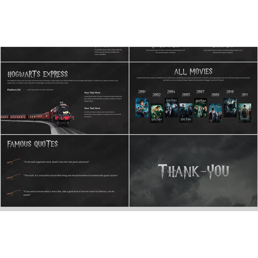 PPT | 🧙‍♂️ Harry Potter Movie Review & Book Sharing Dynamic Presentation 15 Slides [MICHIGO STUDIO]