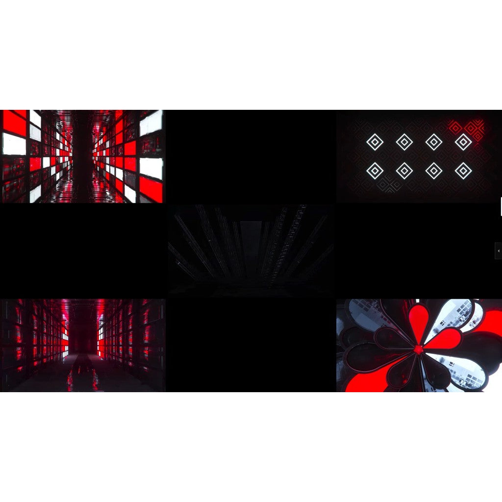 🎥 VJ LOOP | 🔴⚪ 4K Red & White Industrial Lines 🏭 Abstract Motion Visuals 🌐 [ MICHIGO STUDIO ]