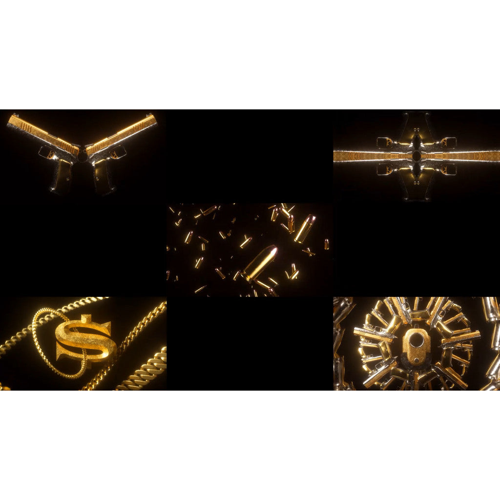 🎥 VJ LOOP | 💰 Gangsta Rap 💎 Gold Chain, 💵 Money Visuals for Stage & Club 🔥 [ MICHIGO STUDIO ]
