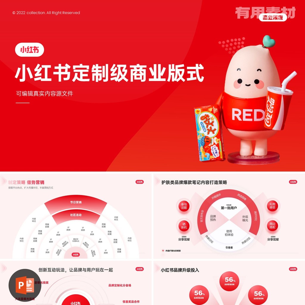 POWERPOINT 255 | 📱 31 Pages Internet Xiaohongshu Business Plan Brand Introduction