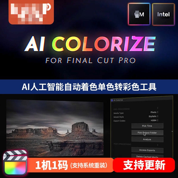 🎨 FCPX Plugin – AI Colorize | Black & White to Color Auto Colorizer Tool 🧠✨ [MICHIGO STUDIO]