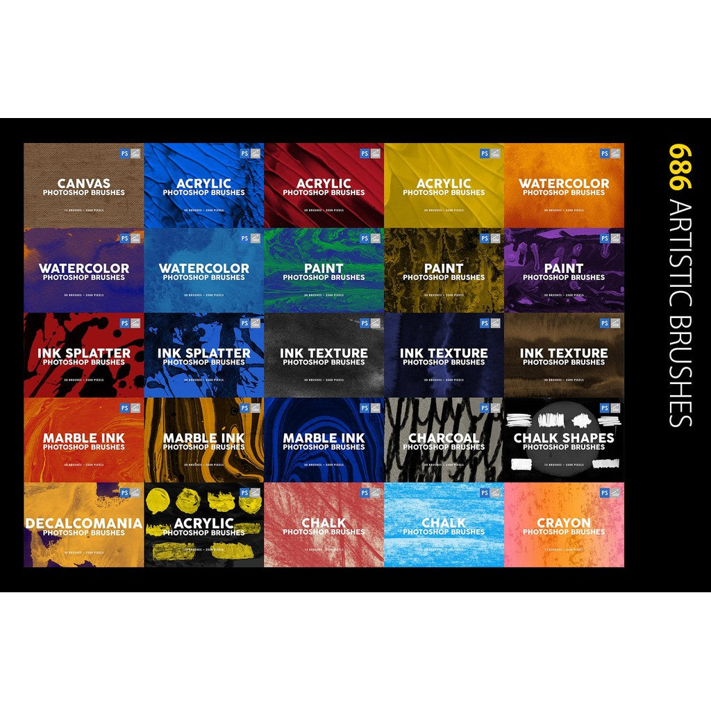 🖌️ PS BRUSHES | 5673 Photoshop Brushes 🎨 Mega Bundle (20GB) 724 [ MICHIGO STUDIO ]