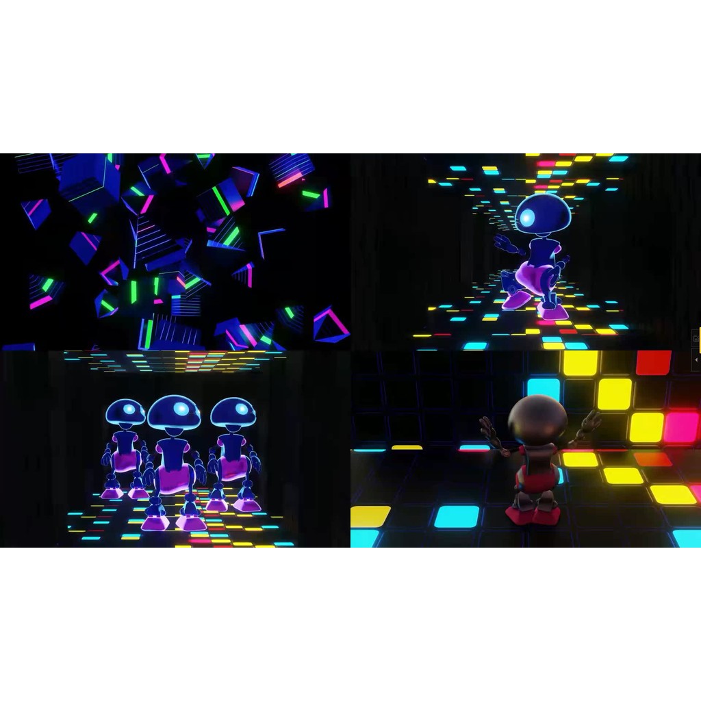 🎥 VJ LOOP | Bounce Cartoon Robot Dance Rap LED Club Visuals 🤖💃🎤 [ MICHIGO STUDIO ]