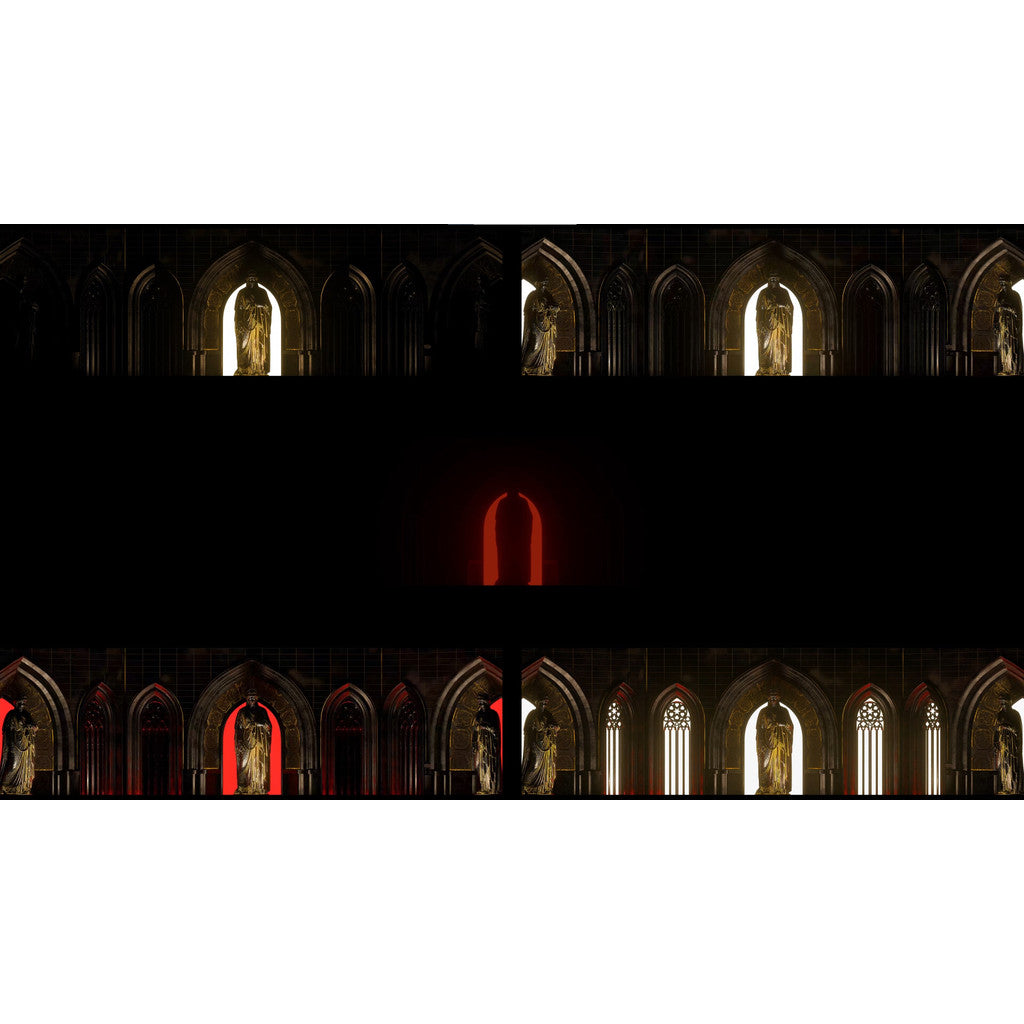 VJ LOOP | 🌌 Epic Cathedral Rhythm Sparkle – Ultra-Wide LED Club Visuals 🏛️🌟 [MICHIGO STUDIO]