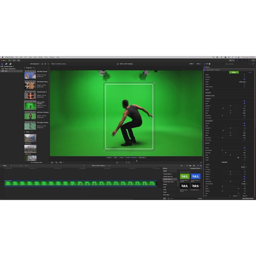 FCPX | 🟩 Hawaiki Keyer 5 – Professional Green Screen & Blue Screen Keying Plugin  Smart Object Tracking [MICHIGO STUDIO]