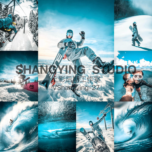 📸 GoPro Surf Skiing - Lightroom Preset (PS, PR, Capcut, FCPX, DaVinci)