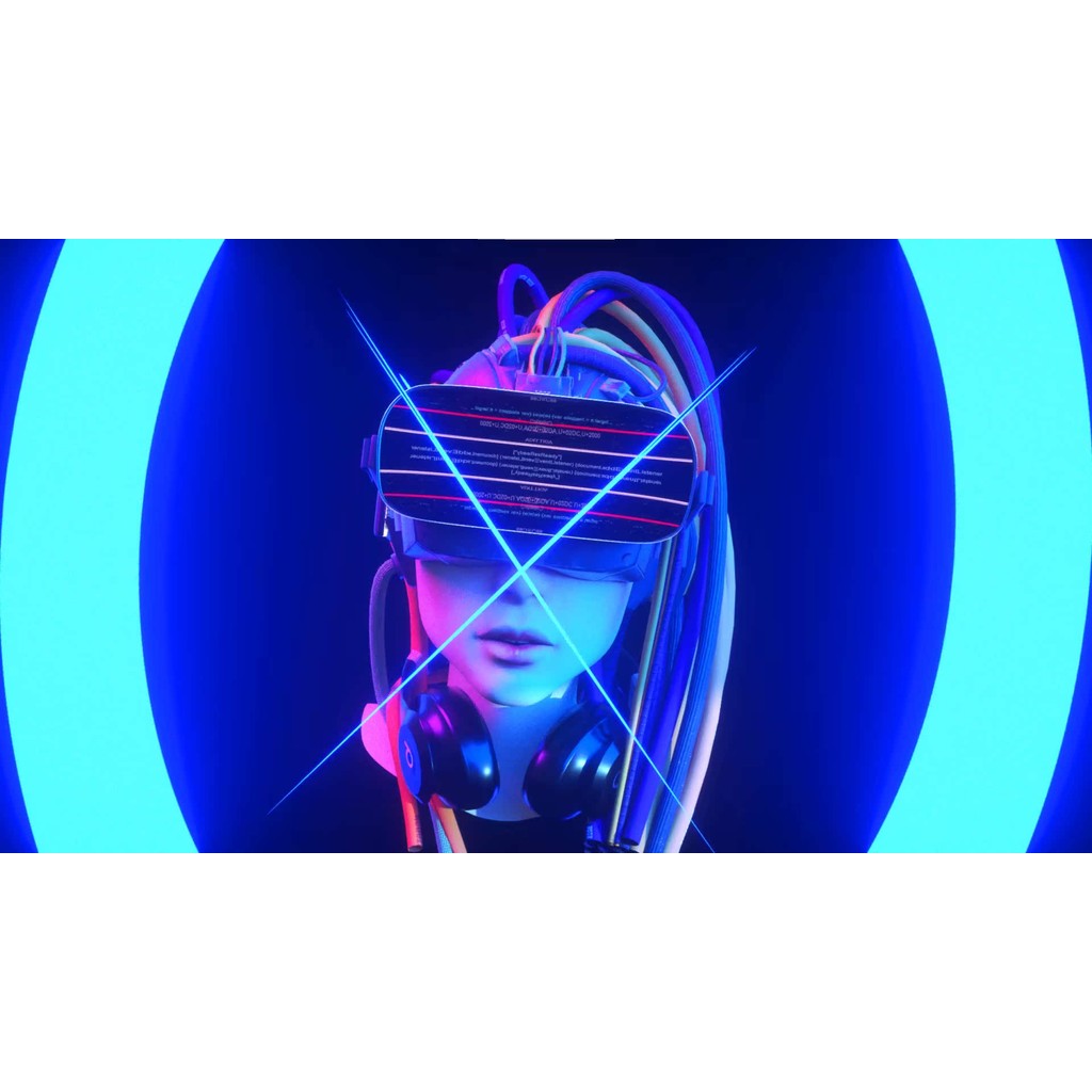 VJ LOOP | 👧 Cyberpunk Girl Aerial Mood Visual – Rhythmic LED Big Screen VJ 🌌⚡ [MICHIGO STUDIO]