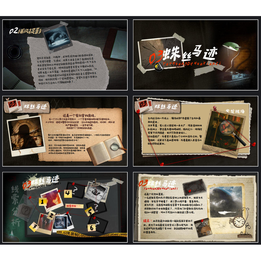 POWERPOINT TEMPLATE 14 | 🕵️ Dark Suspense Detective Theme Stylish PPT Template [ MICHIGO STUDIO ]