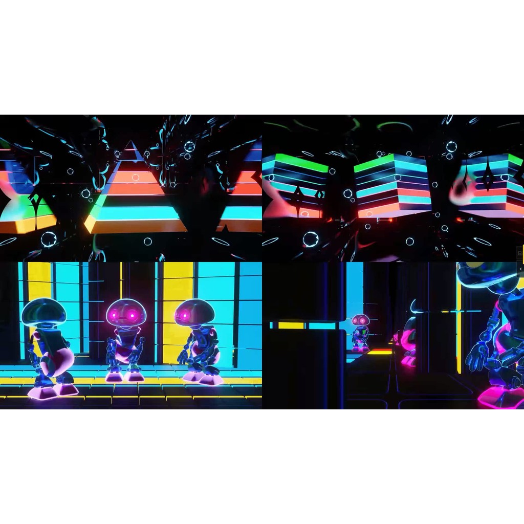 🎥 VJ LOOP | Bounce Cartoon Robot Dance Rap LED Club Visuals 🤖💃🎤 [ MICHIGO STUDIO ]