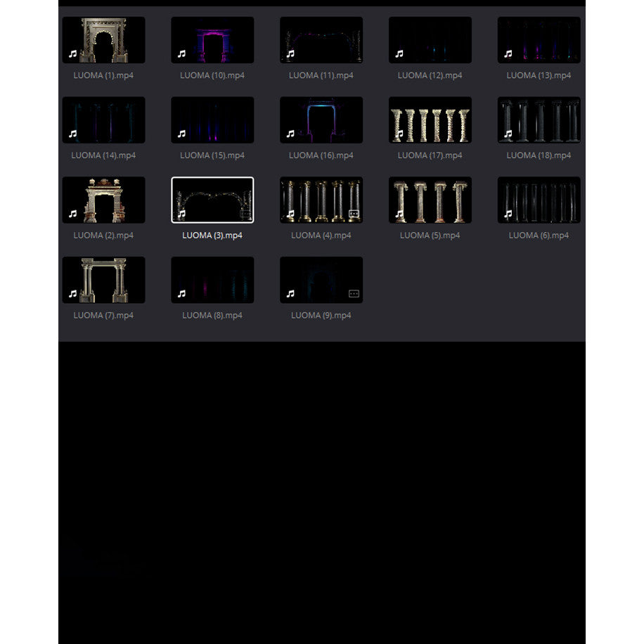 🎥 VJ LOOP | Glowing Roman Pillars Rhythm LED Background Visuals [ MICHIGO STUDIO ]