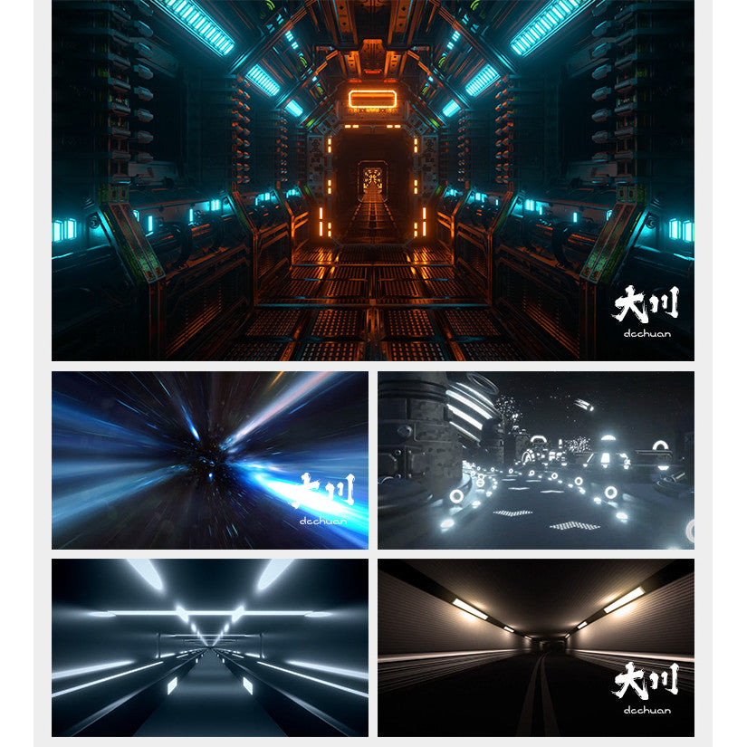 🎥 VJ LOOP | Dynamic Roller Coaster Tunnel City Ride Club LED Background 🎢🌃 [ MICHIGO STUDIO ]