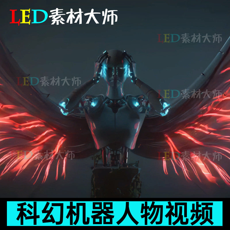VJ LOOP | 🎛️ Sci-Fi Robot Stage Performance – Music Festival Sound & Light VJ LED 🤖🔊 [MICHIGO STUDIO]