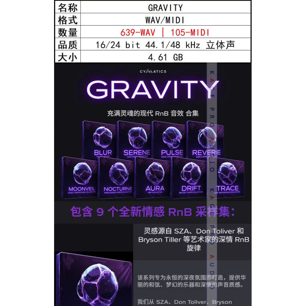 Sample Pack | Cymatics GRAVITY 💔 Emotional RnB, Hip Hop | WAV + MIDI [MICHIGO STUDIO]