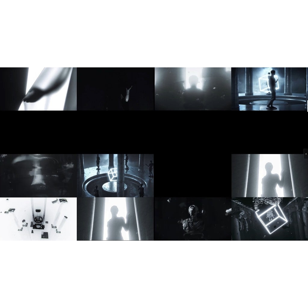 🎥 VJ LOOP | Black & White Sculpture Rhythm Ancient Roman Angel LED Visuals ⚫⚪🕊️ [ MICHIGO STUDIO ]