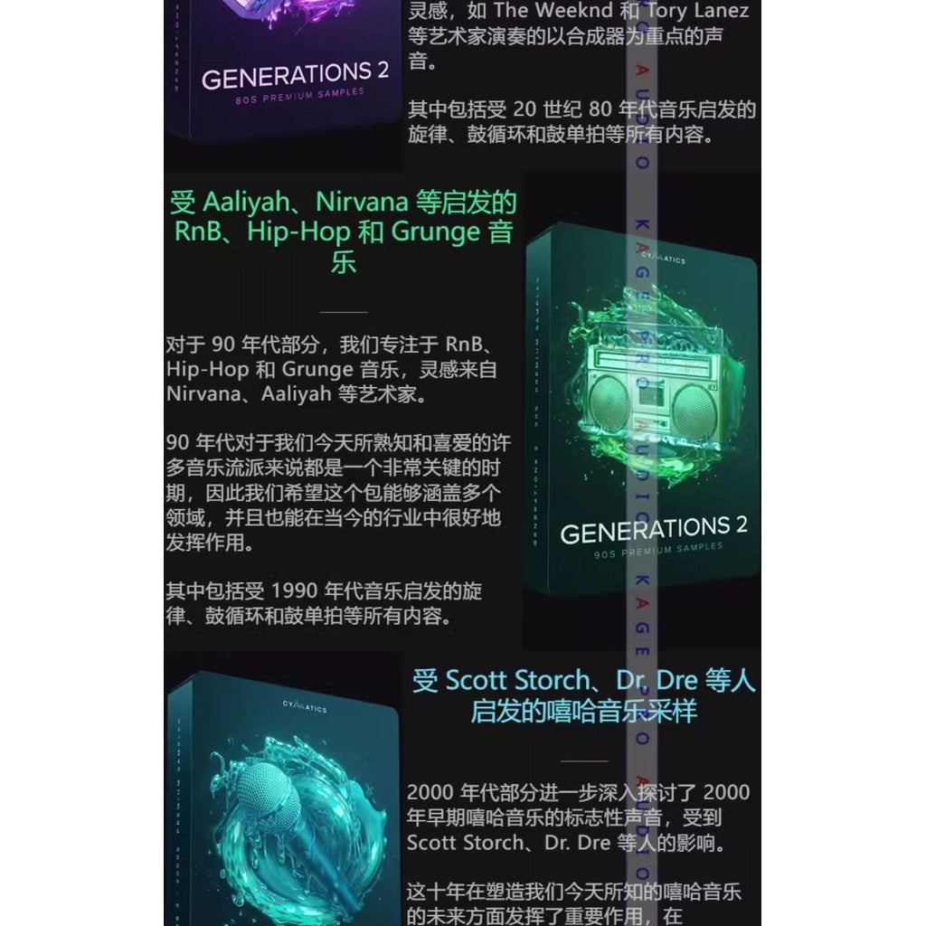 Sample Pack | Cymatics GENERATIONS 2 🕰️ + Bonus Retro EDM + VST Plugins 821 [MICHIGO STUDIO]
