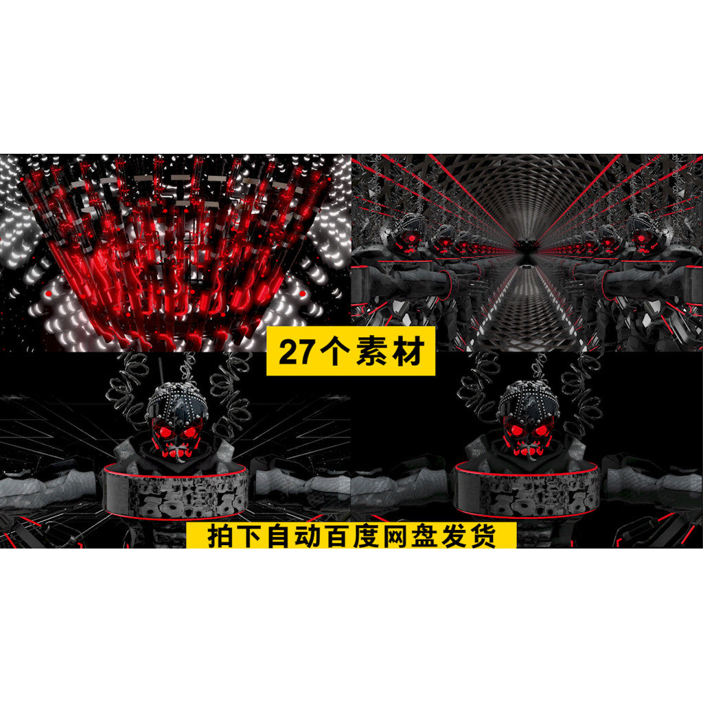 VJ LOOP | 🤖 3D Astronaut Robot Explosion Visual – LED Stage Background for Club/Bar VJ 🎥🚀 [MICHIGO STUDIO]