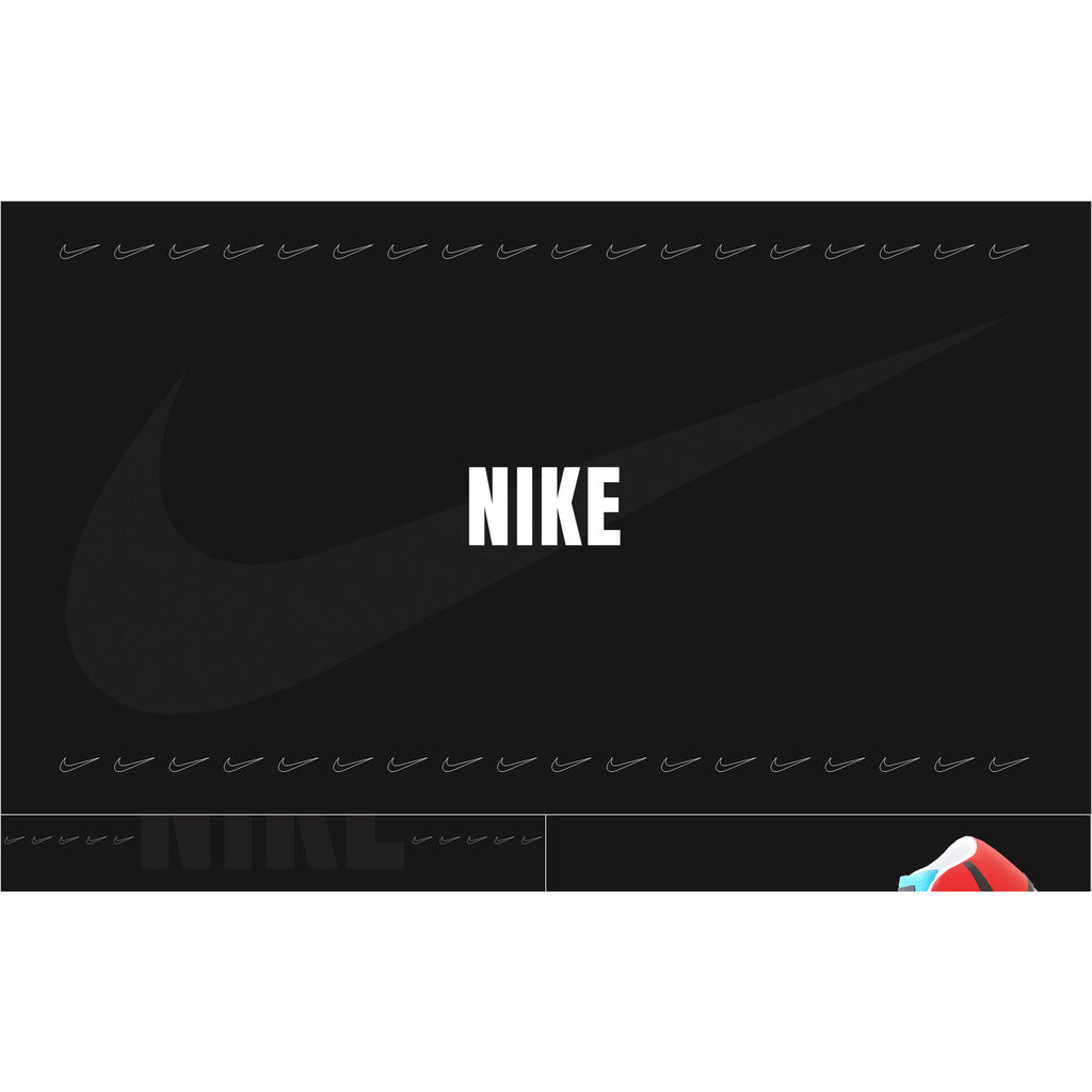 POWERPOINT TEMPLATE 316 | 👟 Nike Company Introduction English Corporate Black High-End Editable PPT